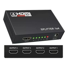 GOMITA Splitter Hdmi 1*4 Divisor De Señal Amplificador Conecta 4 Tv