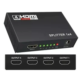 GOMITA Splitter Hdmi 1*4 Divisor De Señal Amplificador Conecta 4 Tv