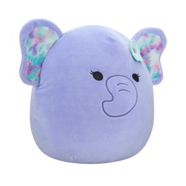 Squishmallows SQCR05378 7.5-Inch-Anjali The Purple Elephant with Flower Pin, Multicolour