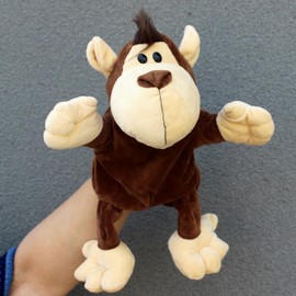 LOMTRATS Animal Hand Puppets for Kids, Toddlers, Includes Wolf, Tiger, Lion, Monkey with Legs, Perfect for Storytelling, Teaching, Preschool, Birthday Gifts