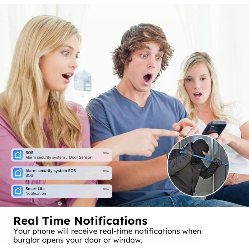 Tolviviov Smart 12 Pack Home Alarm Security System DIY Window