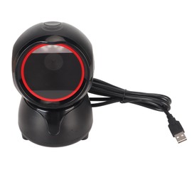 Desktop Barcode Scanner Global Shutter LED Indicator Prompt Tones Large Window Barcode Reader for QR Market Bank Store
