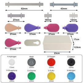 Molecular Models Organic and Inorganic Chemistry Kit 323 Pieces with Atomic Bonds and Instructions for Teachers and Scientists Scientific Atomic Set for Chemistry Lessons