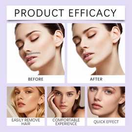 Facial Hair Removal Cream,Upper Lip Hair Removal,Effective Quick Hair Removal,Face & Body Hair Depilatories with Gentle Formula,Facial Hair Remover Cream for Women,Fa-cial Hair Re-moval Cr-eam