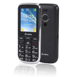 Olympia 2219 Joy II Mobiltelefon-/ Seniorenhandy (Große Tasten, Notruf-Taste, Großtasten-Handy, geeignet für Senioren, Rentner ohne Vertrag, Altersgerechtes handy mit Tasten) schwarz