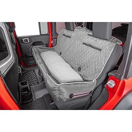 PetBed2GO Grey, Large - Jeep Star Pet Bed Cushion & Car Seat Cover, 52x20x7, 6lbs