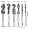 Supkeyer 6Pcs Stainless Steel Bore Brush Bristles Wire Brush Wire