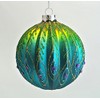 Ribbed Peacock Bauble