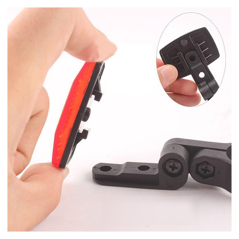 Plus Nao Bicycle Reflector, Bicycle Reflector, Bracket Included, Handle, Backfork,