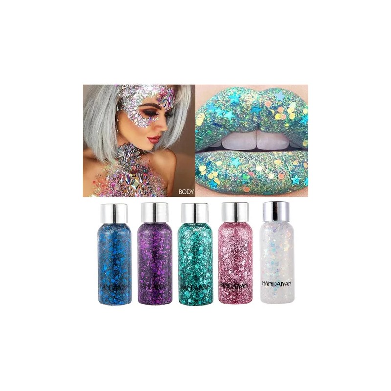 Body Glitter Cabello Cuerpo Brillos Maquillaje Colores Full