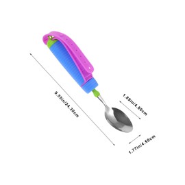 Minkissy Adaptive Spoon for Elderly Disabled Non-slip Handle for Hand Loss of Grip Strength Safe Reliable Eating Utensil for Rehabilitation Use