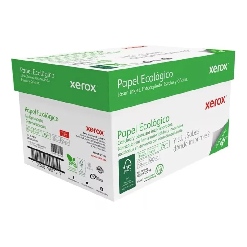 Xerox Caja Papel Xerox Ecológico C/5000 Hojas (10 Paquetes De