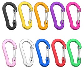 Mirhua Climbing Keychain Hook Key Holder Carabiner Multifunctional Ultra Lightweight Outdoor Activities Hiking Camping 10 Pack 10 Colors
