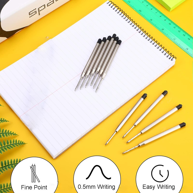zalati Ballpoint Pen Refill 5pcs Replacement Accessories for Solid Brass