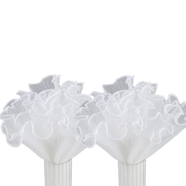 beiyaiey 2 Pack 4.5 Yard White Flower Wrapping Paper Pearl