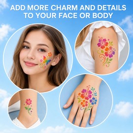 98 Pcs Face Paint Stencils Reusable