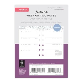 Filofax Pocket Garden week to view 2026 diary 26-68292