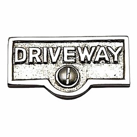 Switch Plate Tags DRIVEWAY Name Signs Labels Chrome Brass | Renovator's Supply