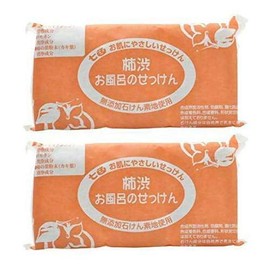 Nanairo Bath Soap, Persimmon Shibu, Additive-Free Soap, 3.5 oz (100 g) x 3 Packs x 2 Sets