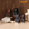 WHIPPY Men's Leather Belt Classic Denim Belt for Men 38