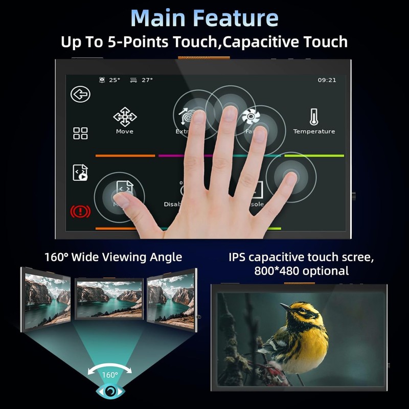 BIGTREETECH HDMI5 V1.1 5 Inch Display Large for 3D Printer,
