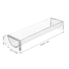 KVMORZE 12" Clear Cracker Serving Tray, Transparent Macaron Display Tray,