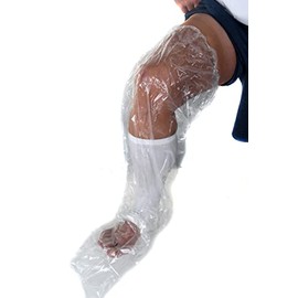 Leg Cast Shower Dressing Cover - 4/pack - LARGE - L - Ankle Foot - Waterproof protector sleeve - Fits 17-25" Tattoo Supply