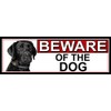 SHAWPRINT Black Labrador BEWARE OF THE DOG METAL GATE SIGN