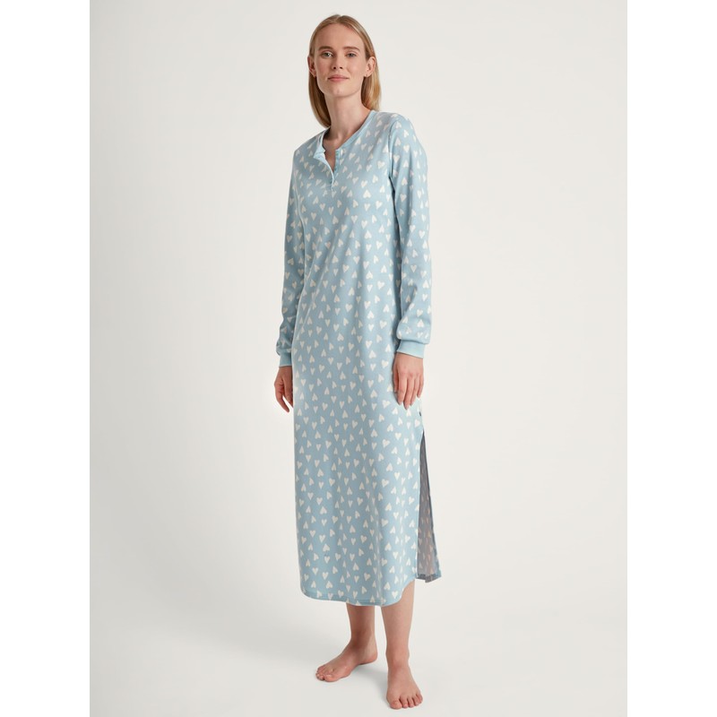 CALIDA Midnight Love Women's Long Sleeve Nightdress, Length 130 cm,