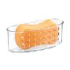 iDesign Plastic Sponge Holder Suction Cups Ideal for Kitchen Sinks