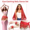 GZJINYUAN 4Pcs Belly Dancer Outfit Sets, Chiffon Head Scarf,Belly Dance