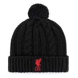 Twins Enterprise, Inc. Liverpool FC Cable Knitted Turn Up Bobble Hat Black
