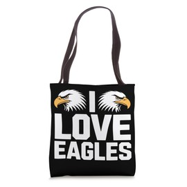 I Love Eagles Bold Proud Statement Wildlife Tote Bag