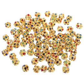 COHEALI 90pcs Rhinestone Beads for Jewelry Making Spacer Beads for Necklaces and Bracelets Mixed Colors