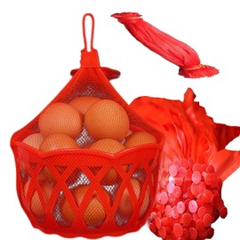 Molyorch 20 Pieces Egg Fruit Basket, Multi-Purpose Basket, Egg Storage Basket, Egg Shopping Nets for Egg Storage, Storage Small Parts, Fruit Shopping (Red), red
