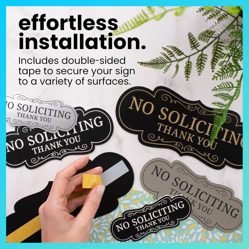 ExcelMark Premium No Soliciting Sign for House - Made in