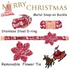 Unique style paws Christmas Dog Collar with Flower Tie Winter