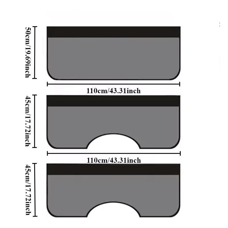 3-Piece Magnetic PU Leather Car Fender Cover Set for Auto