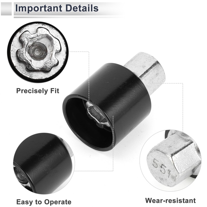 RATCHROLL Wheel Lock Lugnut for Seat #551 Anti-theft Screw Nut