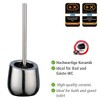 WENKO Toilet Brush, ceramic, Chrome, 13, 5 x 38 x