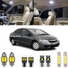 Xpismii 6 Piece 6000K White Civic LED Interior Light Kit