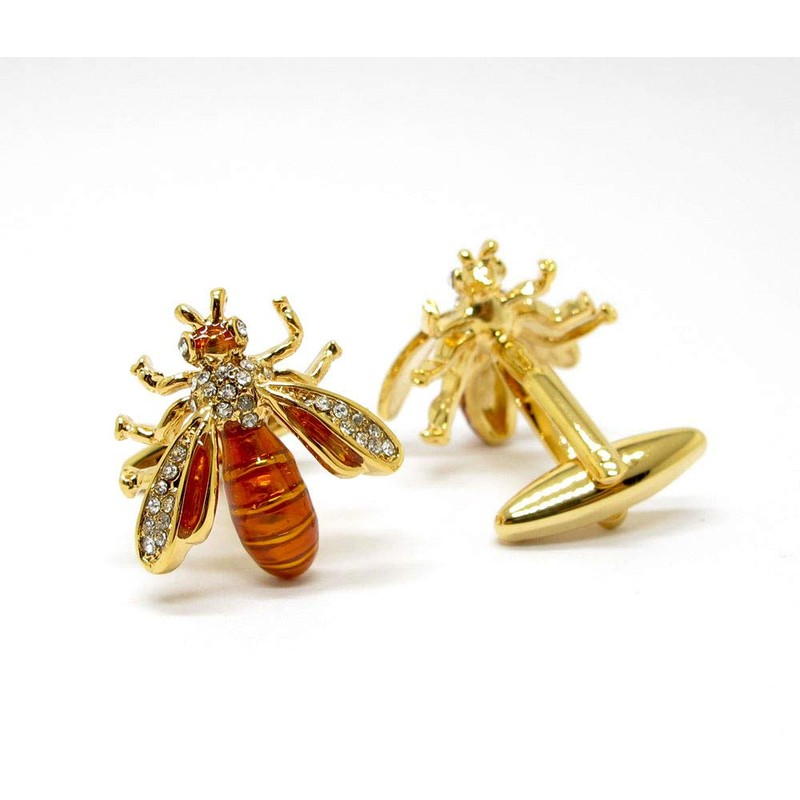 Patch Nation Beekeeper Gold Metal Cufflinks Cuff Links