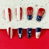 Independence Day Press on Nails Medium Coffin Fake Nails with