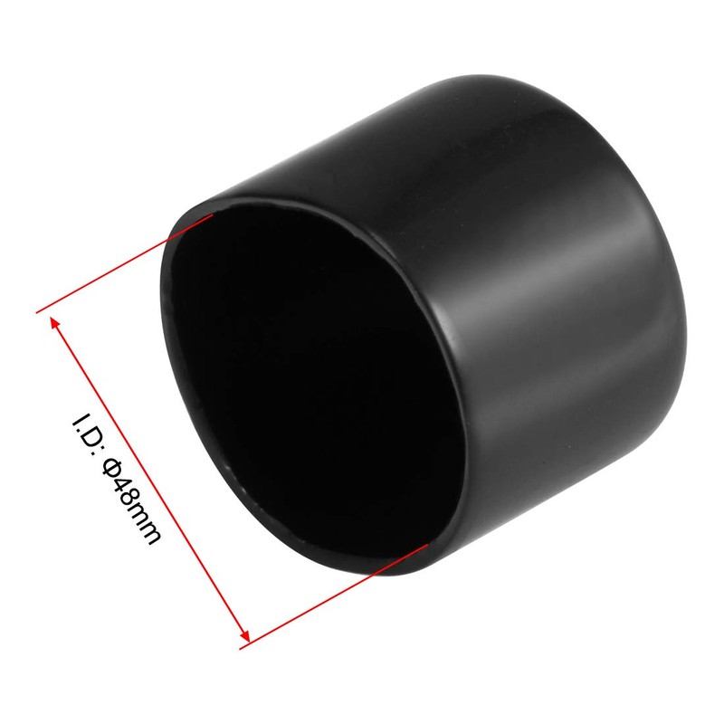 sourcing map 10pcs Rubber End Caps 48mm ID Vinyl Vinyl