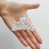 Pinzas de mandíbula de pelo vintage plateadas con diamantes de