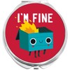 NewCharms I'm Fine Smiling Dumpster Fire Compact with Mirrors -