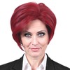 FantaLook Short Wine Red Cosplay Wig for Women Halloween Party