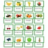 LYSCO Picture Cards Fruit Vocabulary Flashcards Laminated on Both Sides