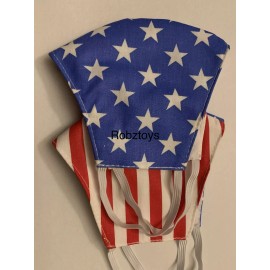 Face Mask  triple Layer Handmade Washable Cloth Color USA Flag Starts
