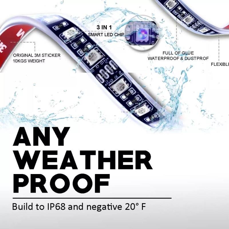 RGBW Golf Cart Lighting Underbody Glow Neon Kit Club Car